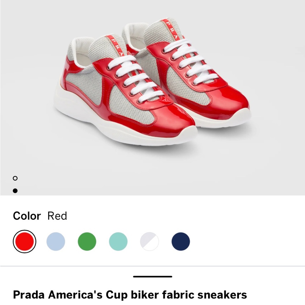 Prada men Red Sneakers